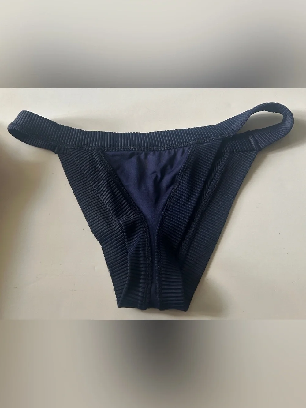 Frankies Bikinis Ribbed Bikini Bottoms Medium